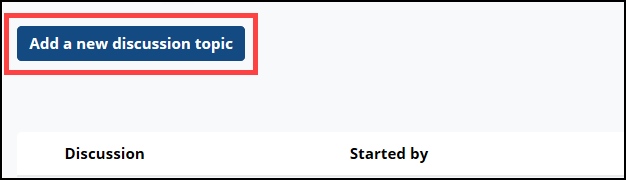 Add Discussion Topic